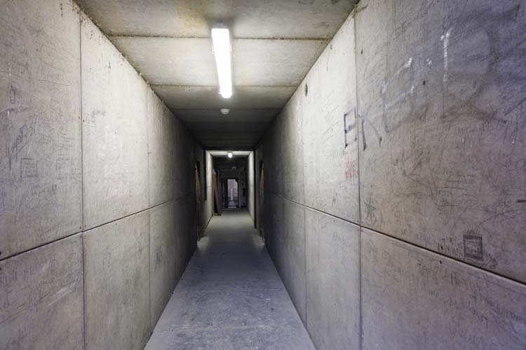 Couloir du comble nord, vue vers la croisée du transept