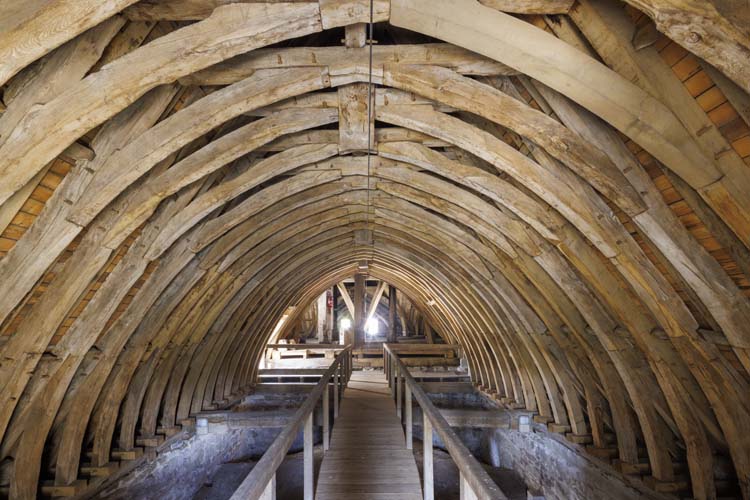 Comble sud, vue vers la croisée du transept