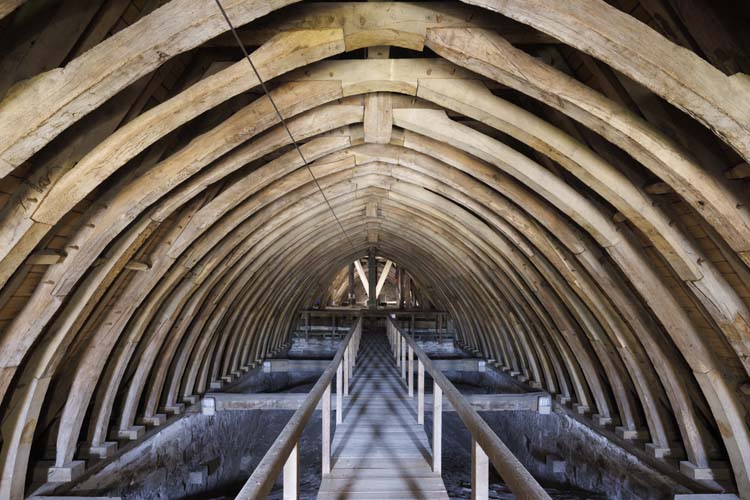 Comble nord, vue vers la croisée du transept