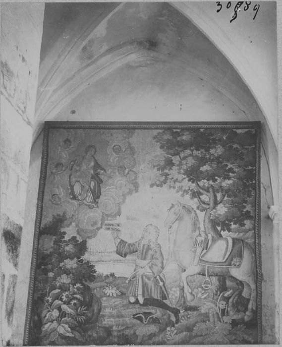 pièce murale : la Vierge à l'Enfant apparaissant à Charles d'Aubusson, vue générale