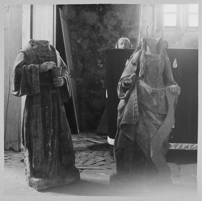 statues : saint Zosime, sainte Marie-l’Égyptienne