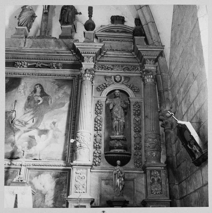 maître-autel, retable, vue partielle