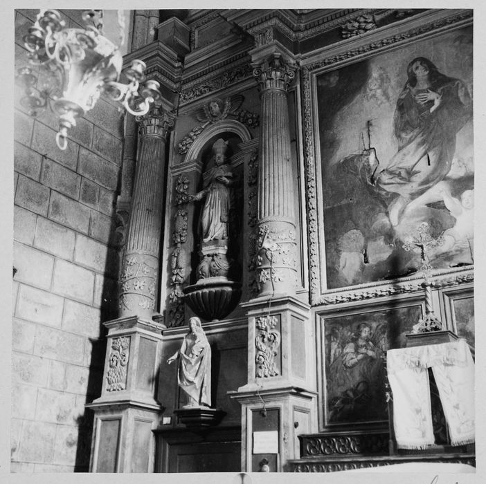 maître-autel, retable, vue partielle