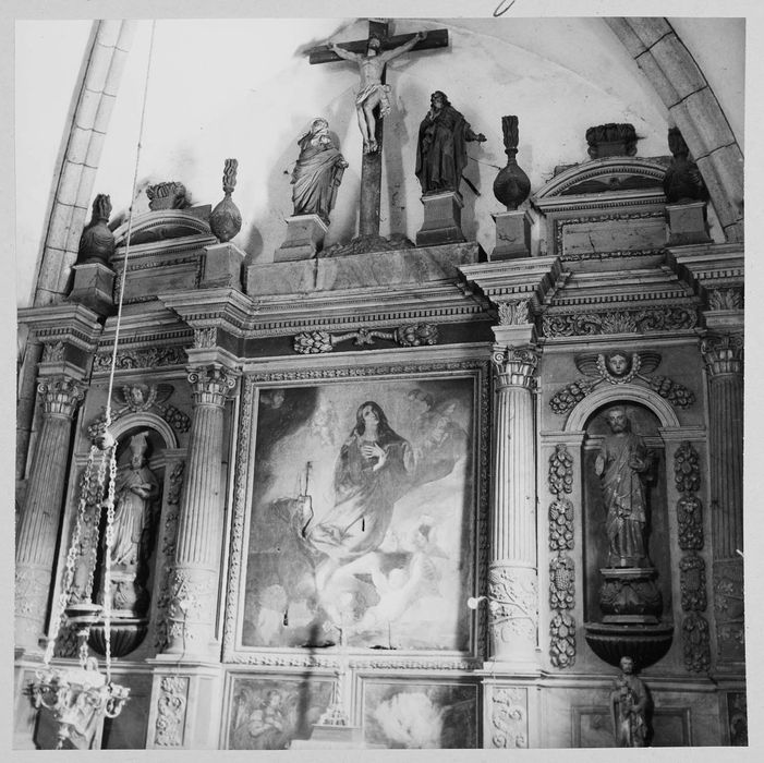 maître-autel, retable, vue partielle