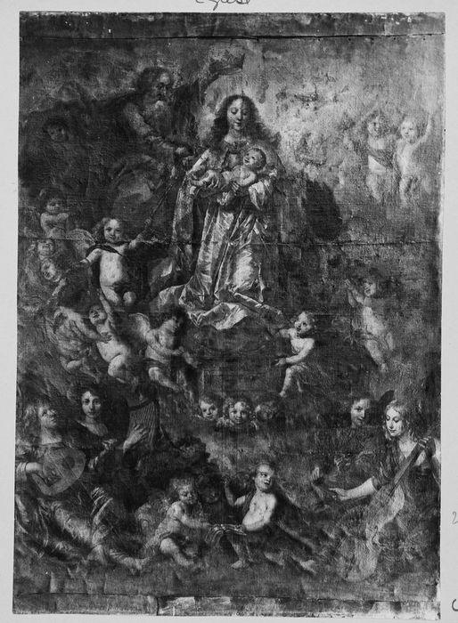 tableau : Vierge entourée d'un concert d'ange