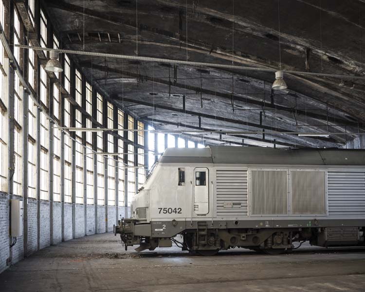 Locomotive dans la rotonde