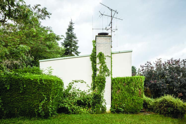 Façade latérale d’un pavillon