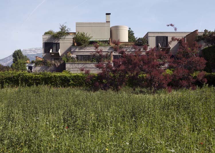 Vue d’ensemble depuis un jardin