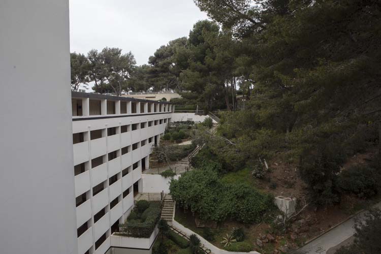 Résidences Athéna et Athena Port : façade arrière depuis la pinède