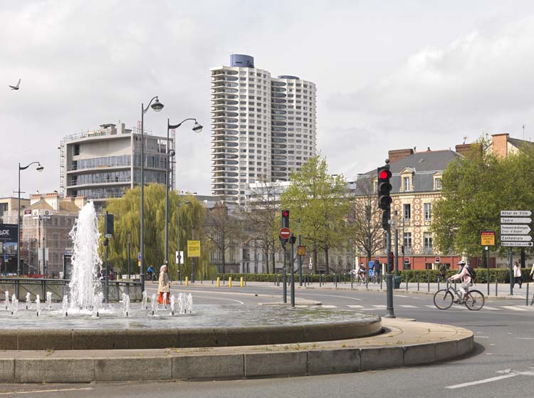 Vue d’ensemble dans le paysage urbain