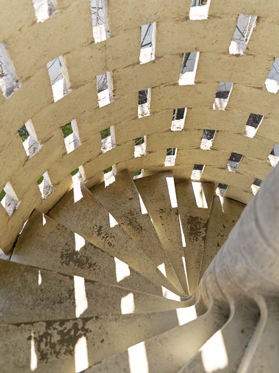 Détail d’un escalier hélicoïdal