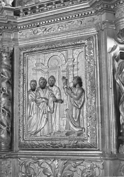 retable, relief, Predication de Saint Paul, détail