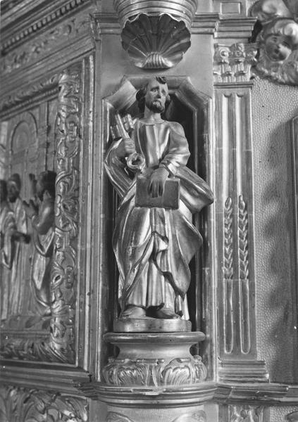 gradin, tabernacle du maître-autel, statuette : Saint Pierre