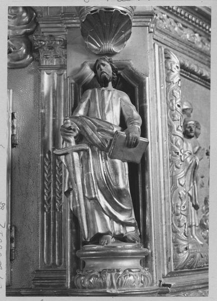 gradin, tabernacle du maître-autel, statuette : Saint Paul