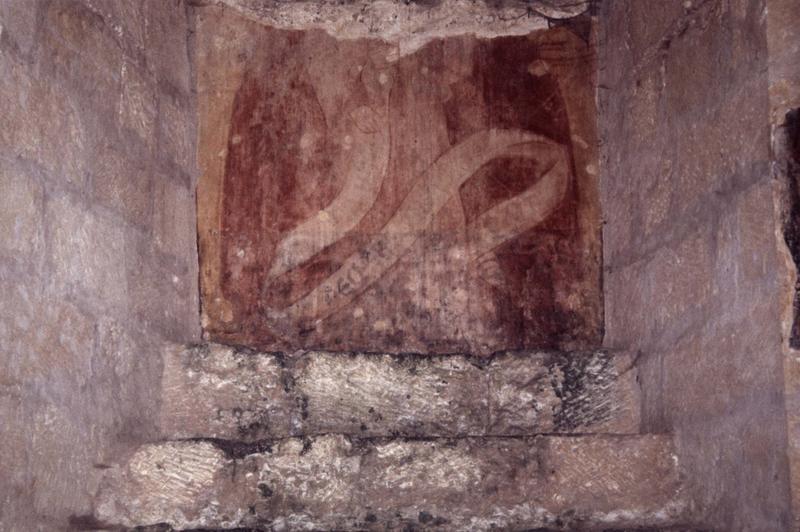 peinture monumentale, chapelle nord : ange (?), détail