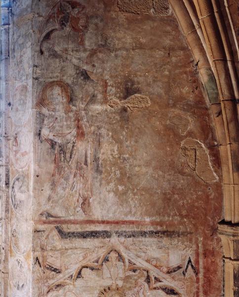 peinture monumentale, choeur :saint Jean au pied de la croix, vue générale