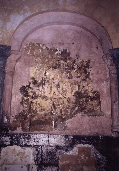 peinture monumentale des absides latérales du choeur, vue partielle