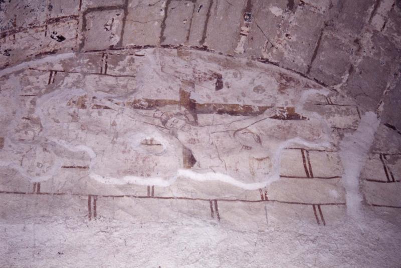 peinture monumentale, tympan nord : calvaire, vue générale