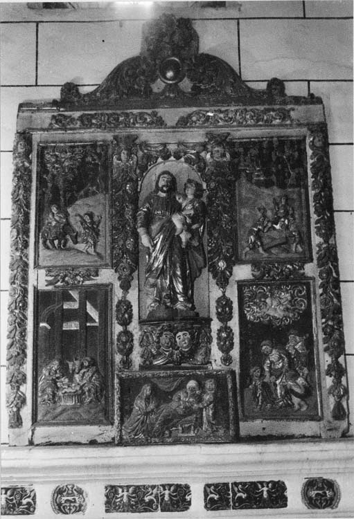 tabernacle, retable, statue : saint Joseph et l'enfant Jésus, dit de saint Joseph, vue générale