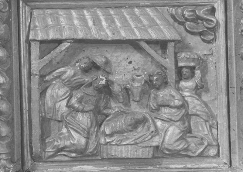 tabernacle à ailes, détail : scène de l'adoration des rois