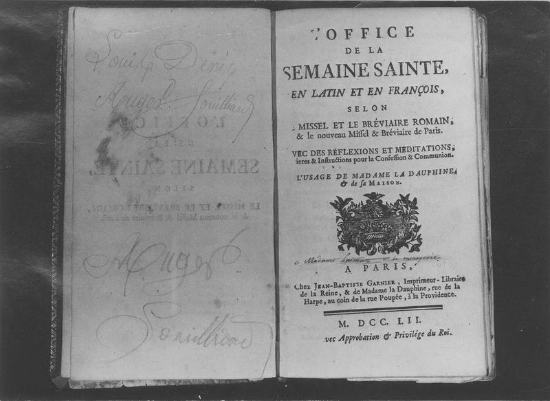 livre (livre de piété) : semaine sainte, détail