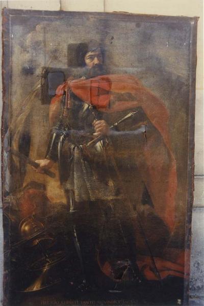 tableau : portrait en pied de Simon de Montfort, vue générale