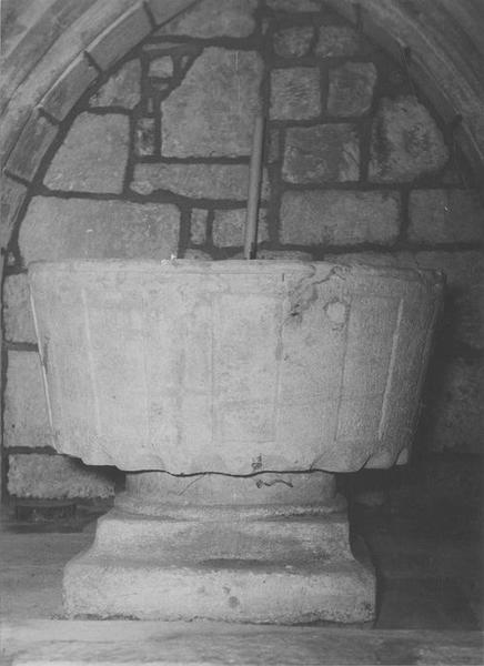 fonts baptismaux (cuve baptismale à immersion), vue générale