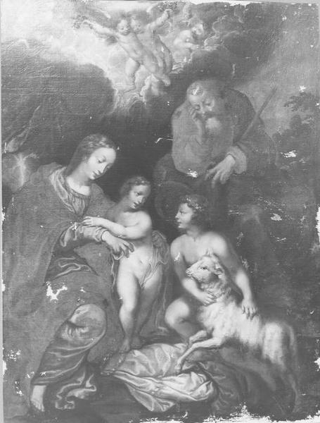 tableau : Sainte Famille (la), vue générale - © Ministère de la Culture (France), Médiathèque du patrimoine et de la photographie (objets mobiliers), tous droits réservés