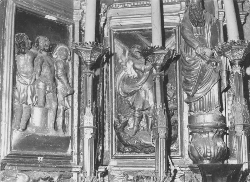 tabernacle (tabernacle à ailes et dais d'exposition), du maître-autel, détail