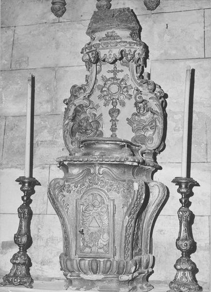 tabernacle à exposition de l'autel secondaire, vue générale