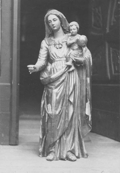 statue : Vierge à l'enfant, vue générale