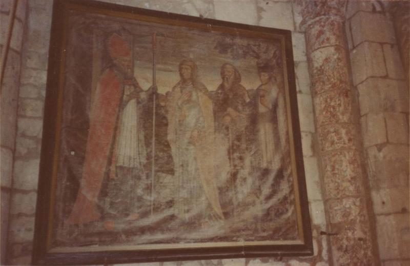 Tableau : saint Blaise, sainte Anne, saint Antoine et saint Léonard