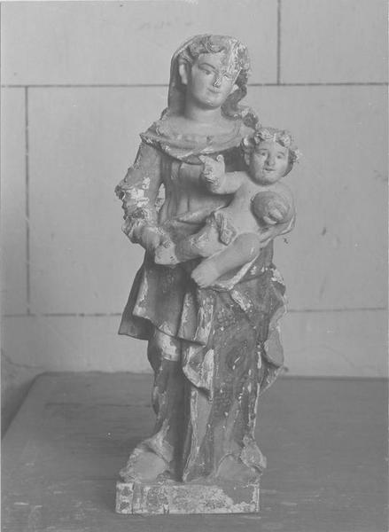 statuette du tabernacle : Vierge à l'enfant, vue générale