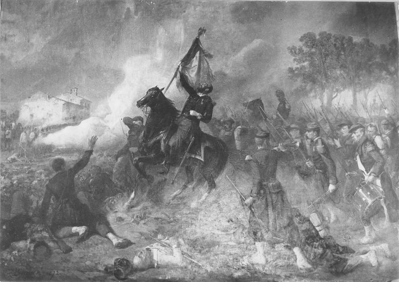 tableau : mort du colonel de Maleville à la bataille de Solférino, vue générale - © Ministère de la Culture (France), Médiathèque du patrimoine et de la photographie (objets mobiliers), tous droits réservés