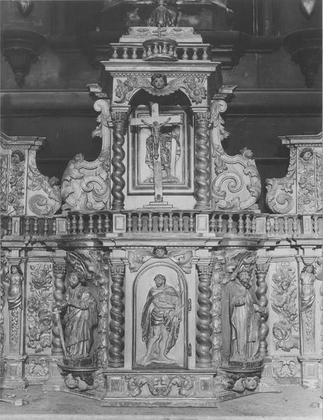 tabernacle de l'autel secondaire nord, vue partielle