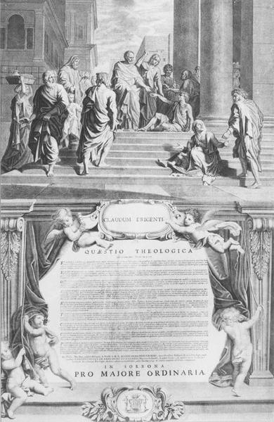 livre : thèses soutenues par Mgr de Beaumont, archevêque de Paris, détail