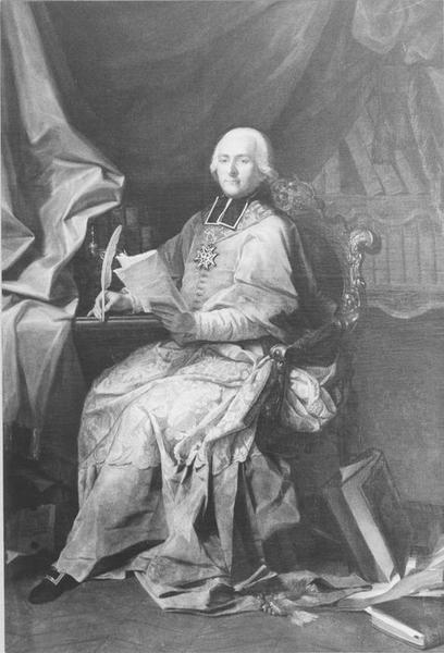 tableau : portrait de Mgr Christophe de Beaumont, archevêque de Paris, vue générale