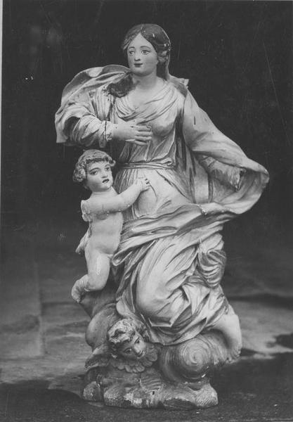 statue (statuette) : Vierge de l'attente, dite Notre-Dame de l'attente ou de l'espérance, vue générale
