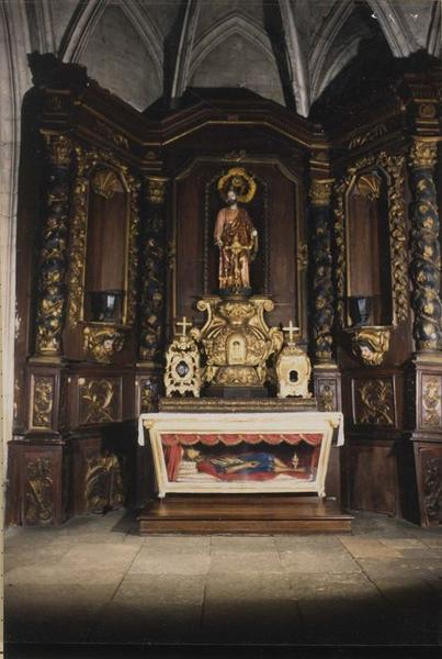 autel de saint Pierre, retable, tabernacle, vue générale