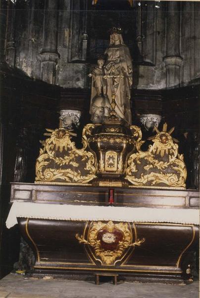 autel du Saint-Sacrement et de l'Archiconfrérie de la Vierge Marie, tabernacle, vue générale