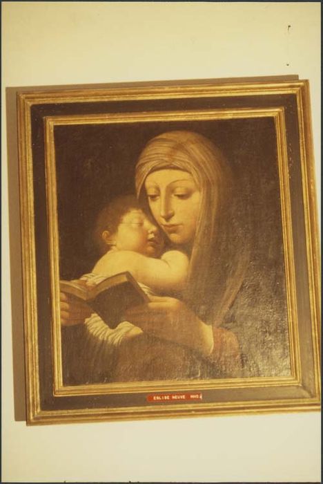 tableau : Vierge lisant et tenant l'Enfant endormi