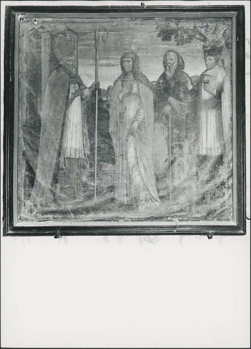 tableau : Saint Blaise, sainte Anne, saint Antoine et saint Léonard