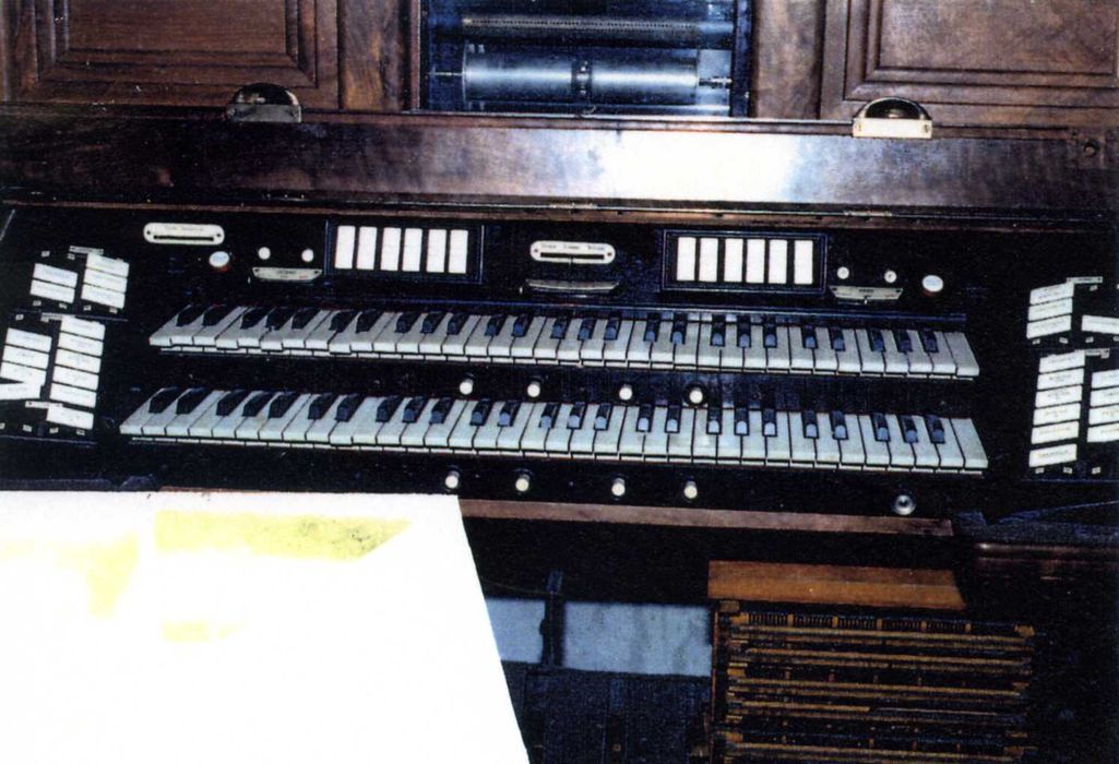 orgue à cylindres, détail des claviers