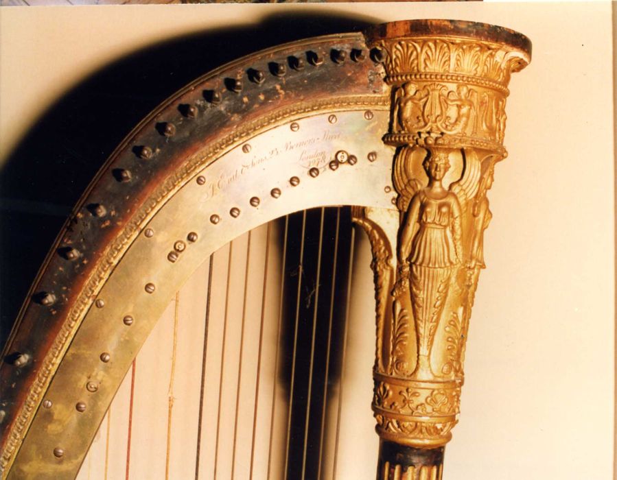 harpe à pédales, détail