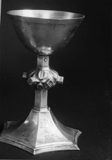 coupe de communion pour le culte protestant, argent en partie doré, fin 15e, début 16e siècle