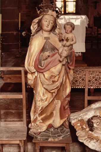 statue : Vierge à l'Enfant, avant restauration