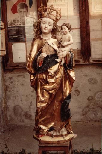 statue : Vierge à l'Enfant, après restauration