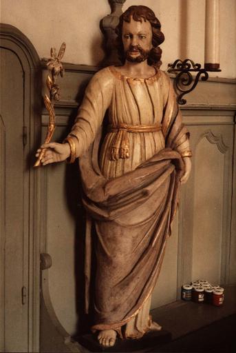 statue du retable du maître-autel : saint martyre, après restauration