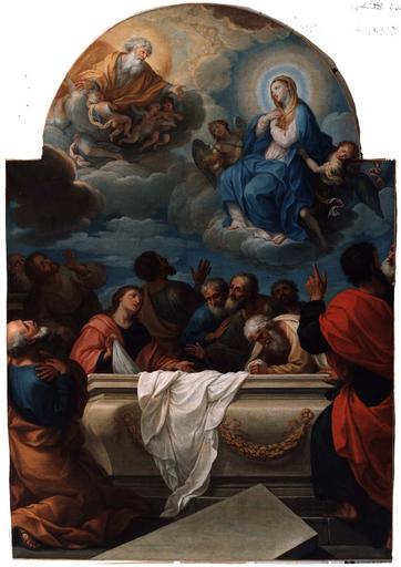 tableau : L'Assomption, huile sur toile, 18e siècle, après restauration