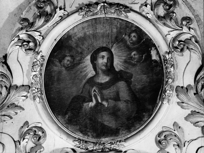 tableau du retable latéral gauche : L'Immaculée Conception, 18e siècle